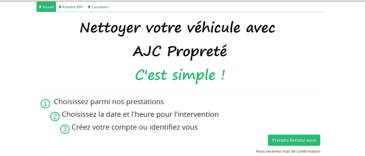 logiciel prise de rdv en ligne pour nettoyage voiture