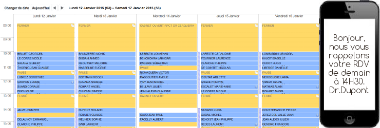 Logiciel agenda pour Secrétariat téléphonique avec gestion des rendez-vous